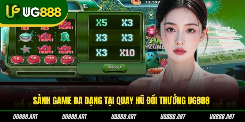 Sảnh game đa dạng tại quay hũ đổi thưởng UG888